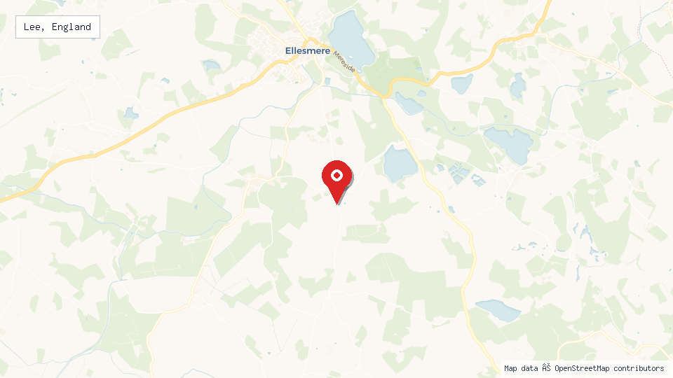 Street map of Lee, England with location pin