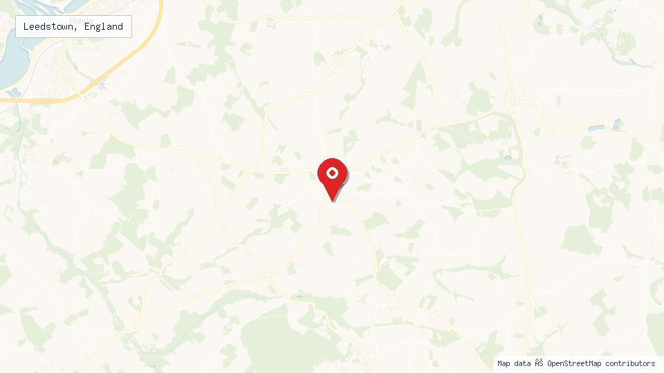 Street map of Leedstown, England with location pin