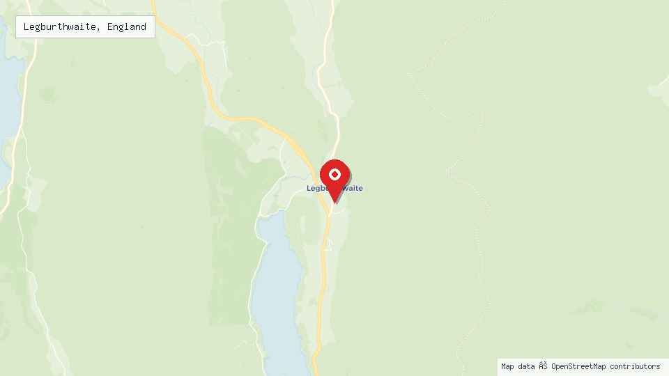 Street map of Legburthwaite, England with location pin