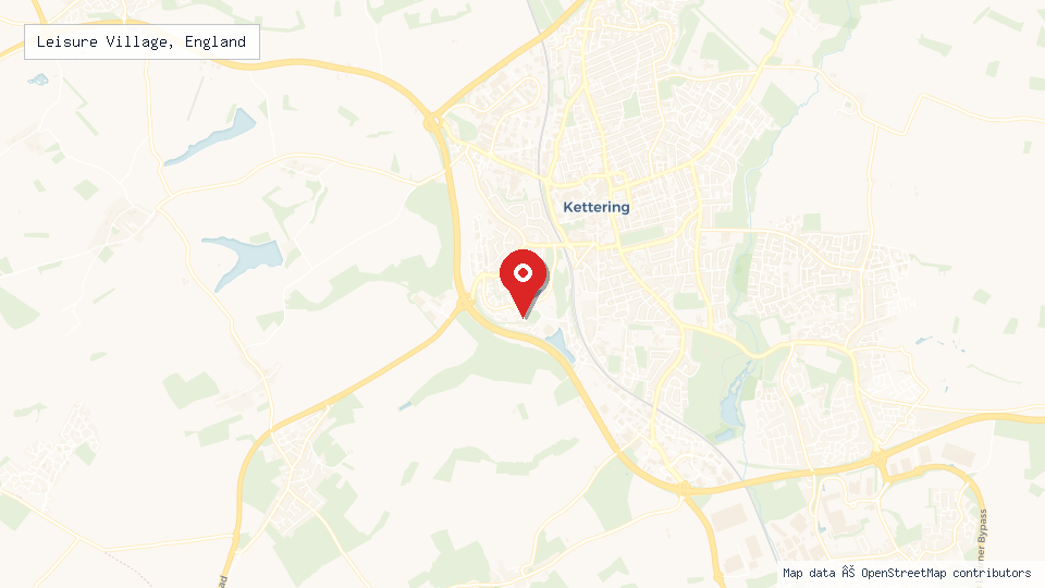 Street map of Leisure Village, England with location pin