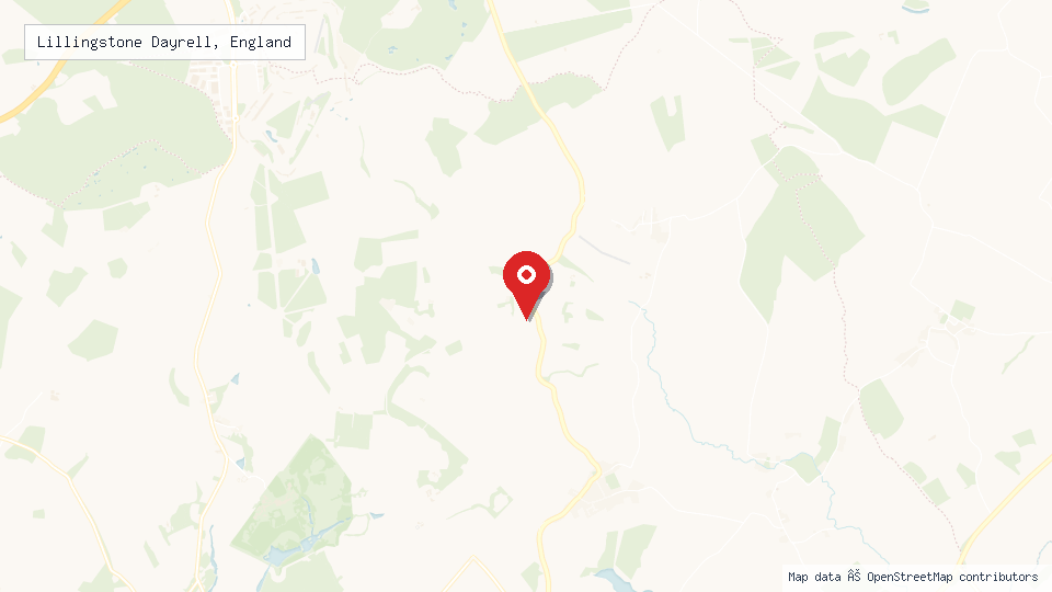 Street map of Lillingstone Dayrell, England with location pin