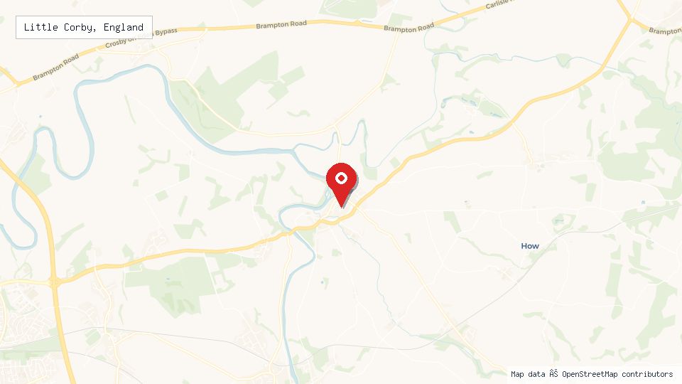 Street map of Little Corby, England with location pin