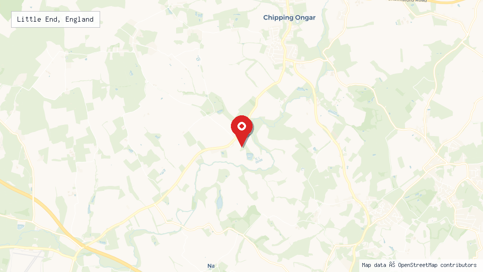Street map of Little End, England with location pin