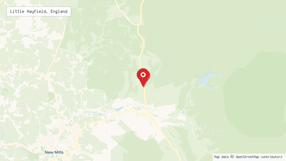Street map of Little Hayfield, England with location pin