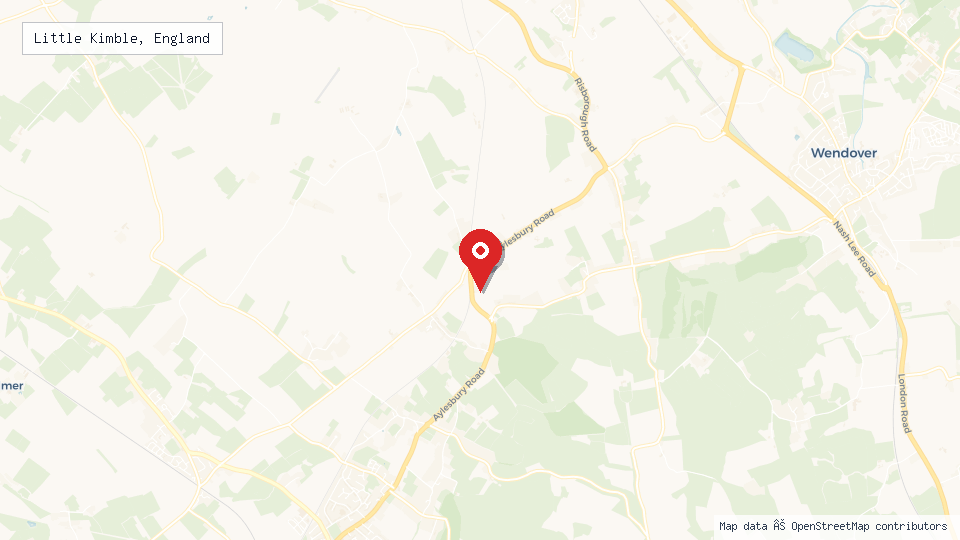 Street map of Little Kimble, England with location pin