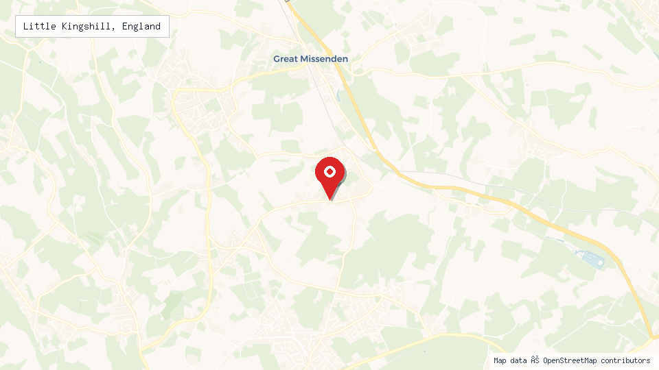 Street map of Little Kingshill, England with location pin