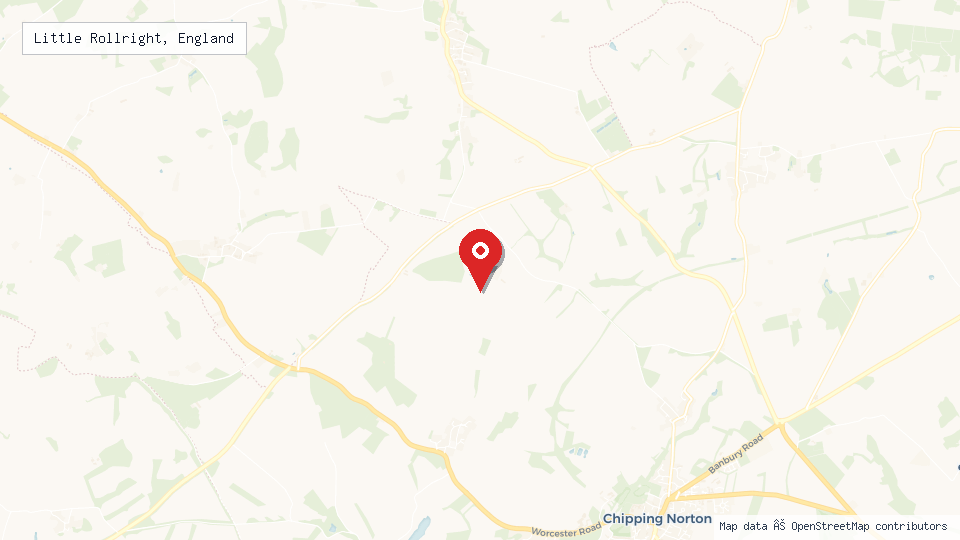 Street map of Little Rollright, England with location pin