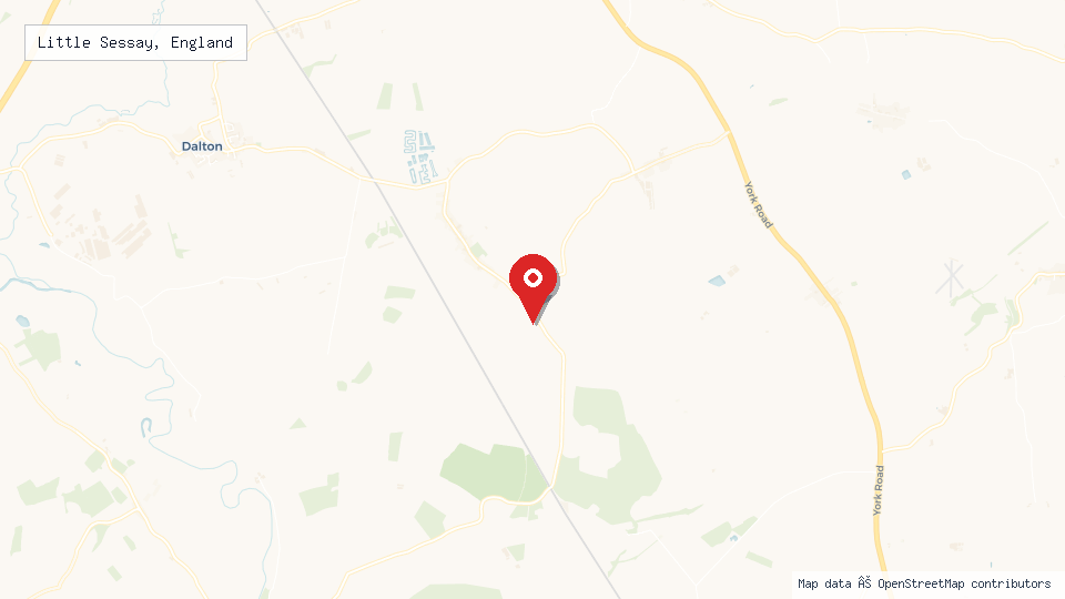 Street map of Little Sessay, England with location pin