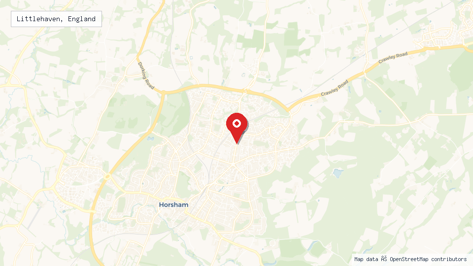 Street map of Littlehaven, England with location pin