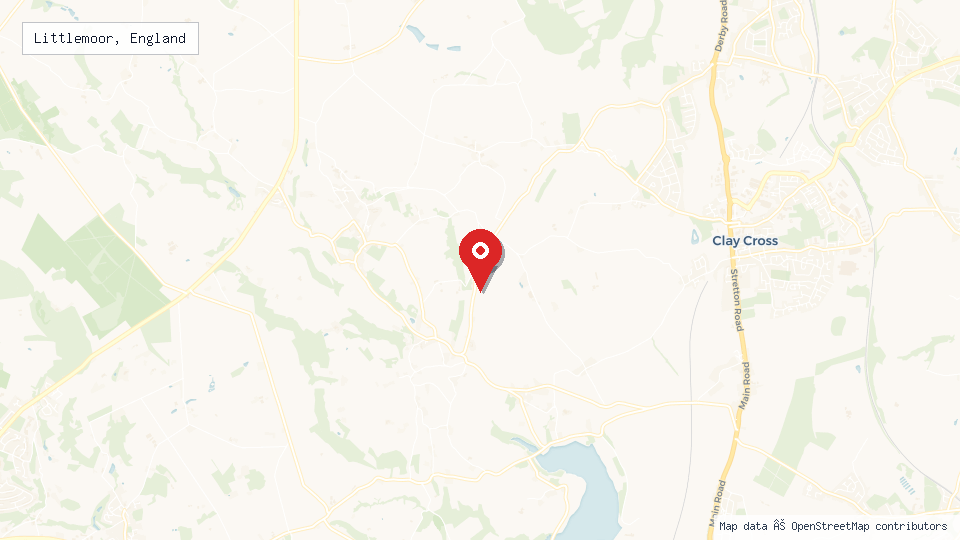 Street map of Littlemoor, England with location pin