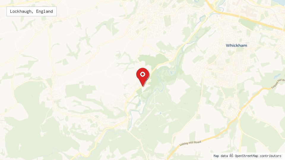 Street map of Lockhaugh, England with location pin