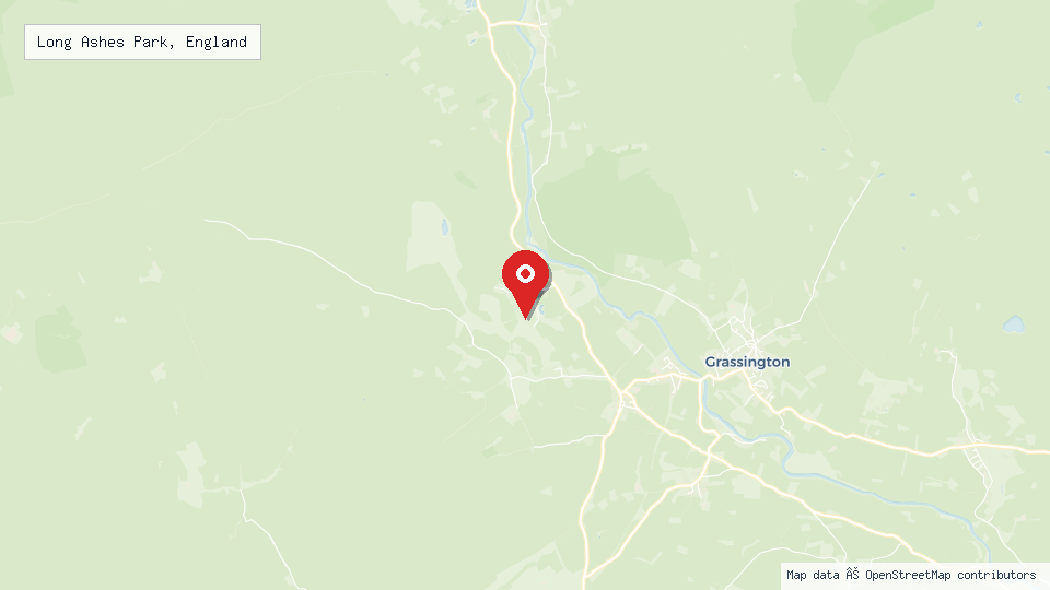 Street map of Long Ashes Park, England with location pin