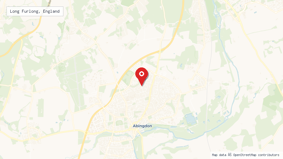 Street map of Long Furlong, England with location pin