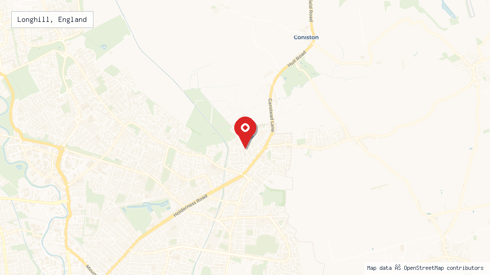 Street map of Longhill, England with location pin