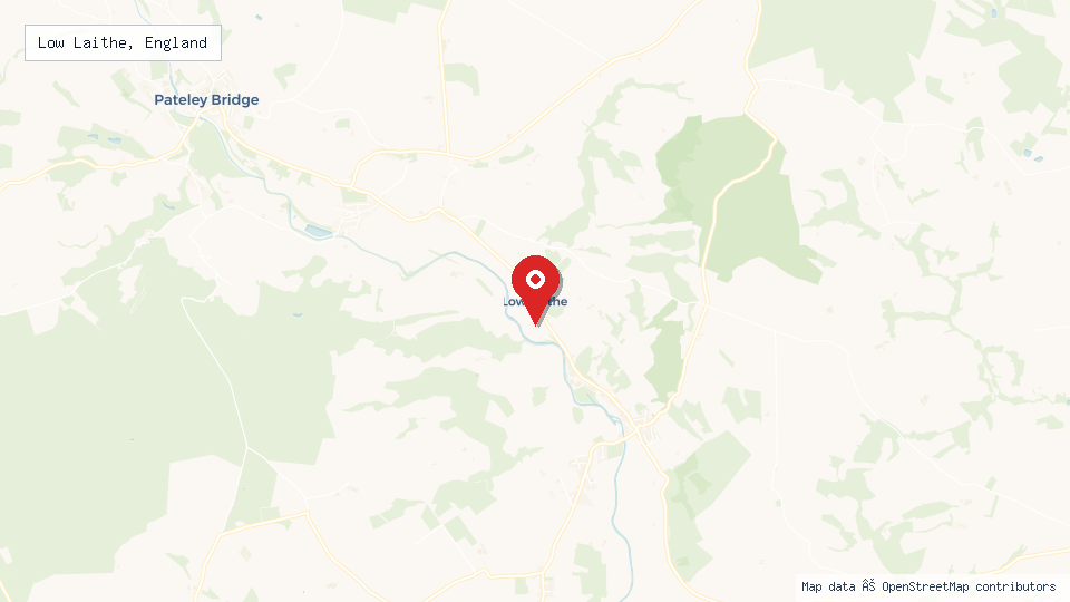Street map of Low Laithe, England with location pin