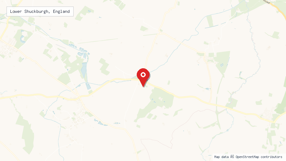 Street map of Lower Shuckburgh, England with location pin