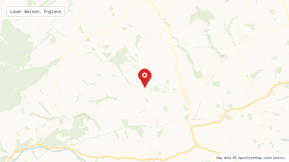 Street map of Lower Welson, England with location pin