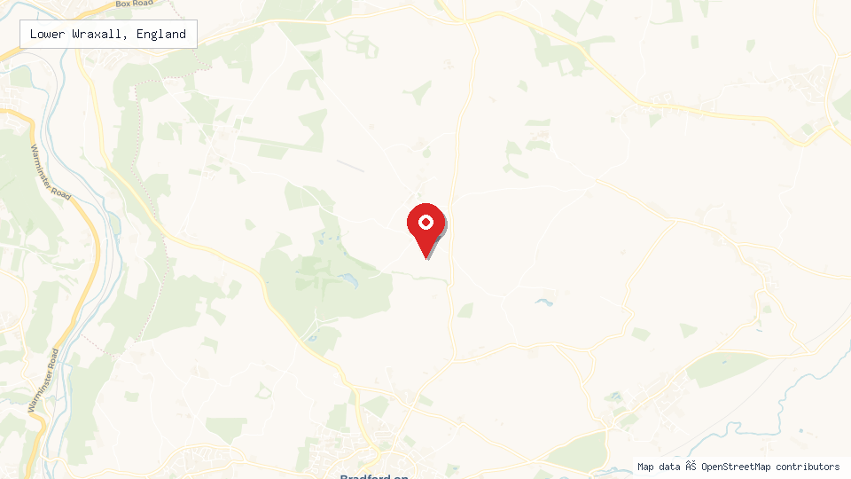 Street map of Lower Wraxall, England with location pin
