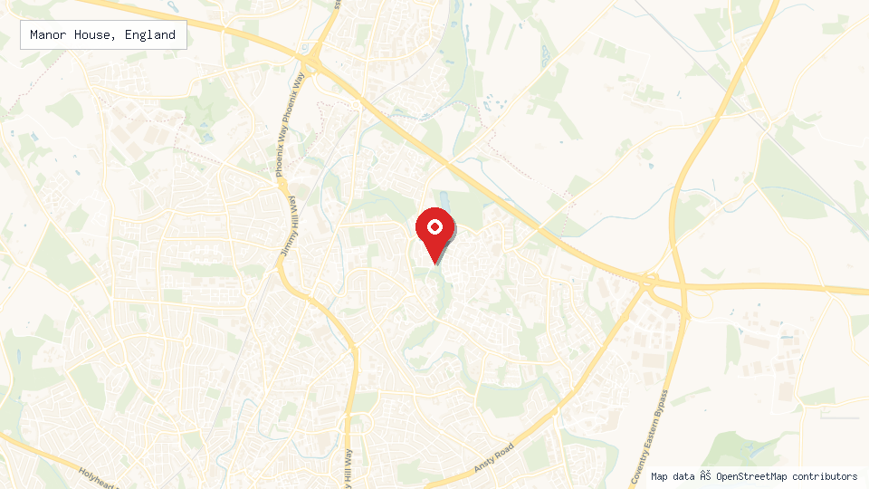 Street map of Manor House, England with location pin