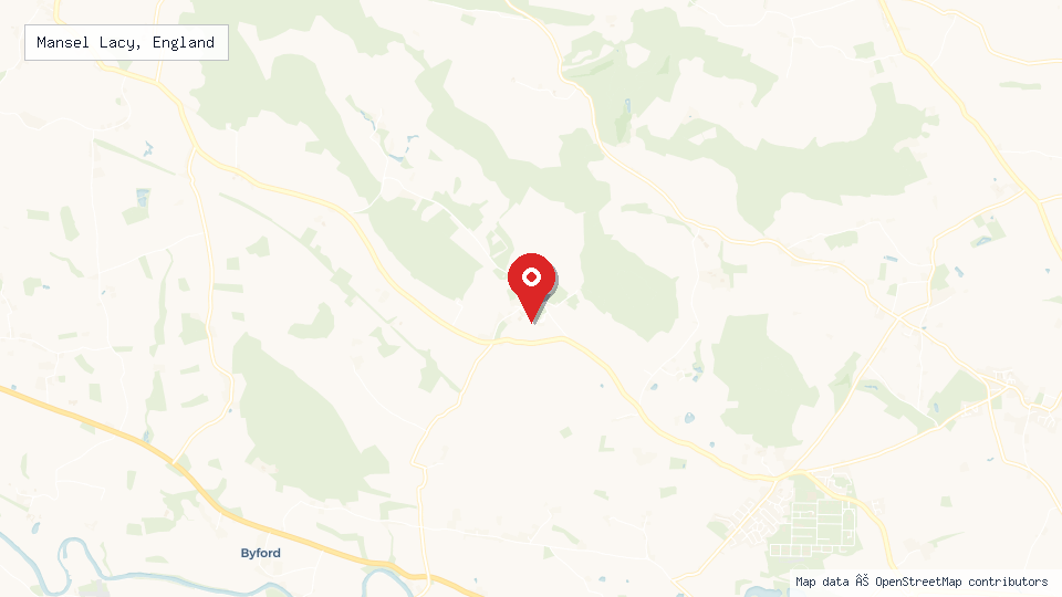 Street map of Mansel Lacy, England with location pin