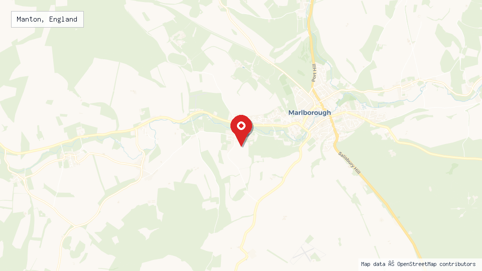 Street map of Manton, England with location pin