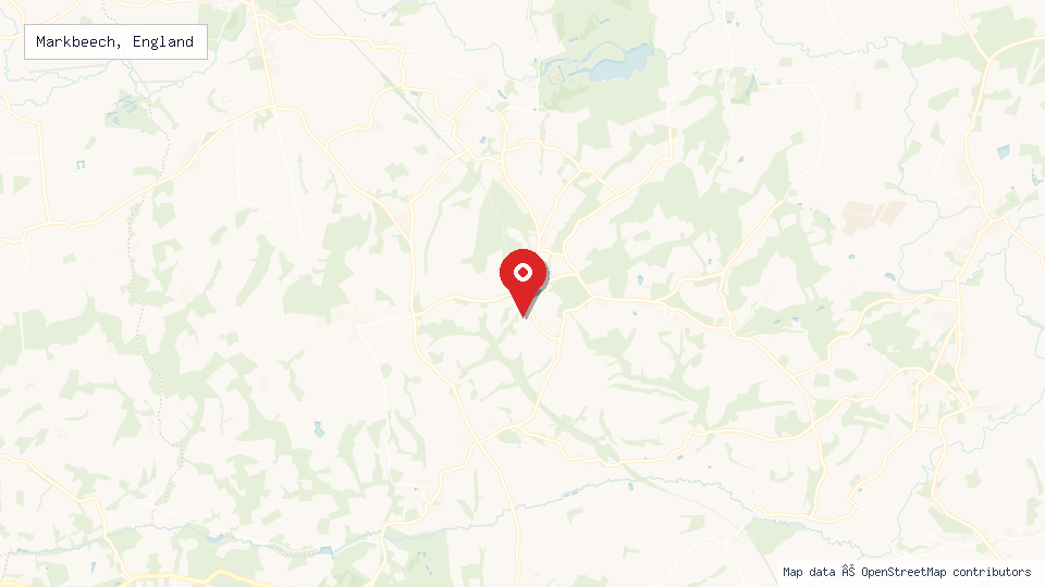 Street map of Markbeech, England with location pin