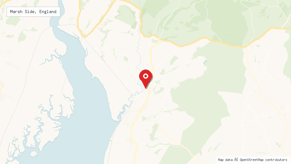 Street map of Marsh Side, England with location pin