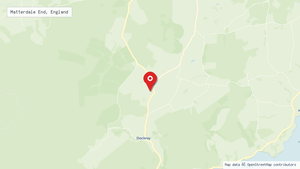 Street map of Matterdale End, England with location pin