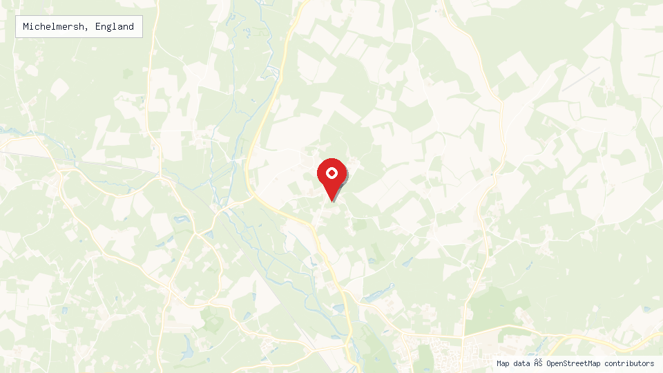 Street map of Michelmersh, England with location pin