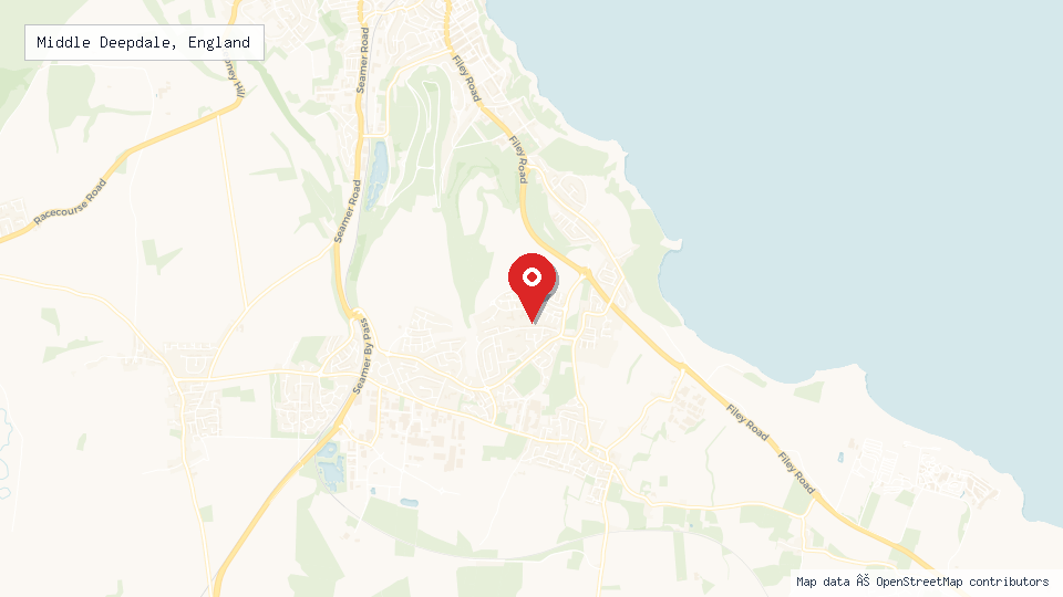 Street map of Middle Deepdale, England with location pin