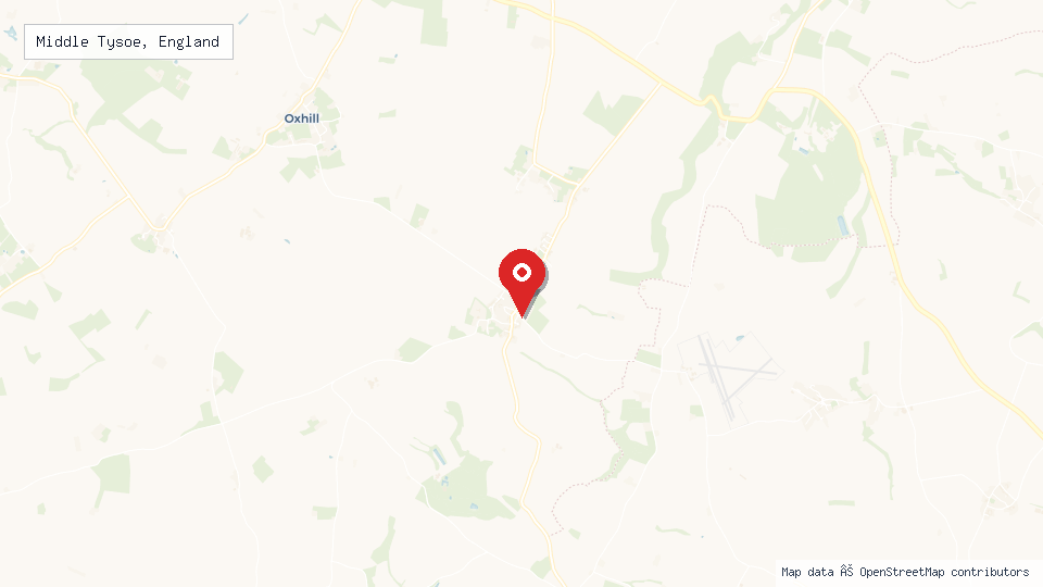 Street map of Middle Tysoe, England with location pin