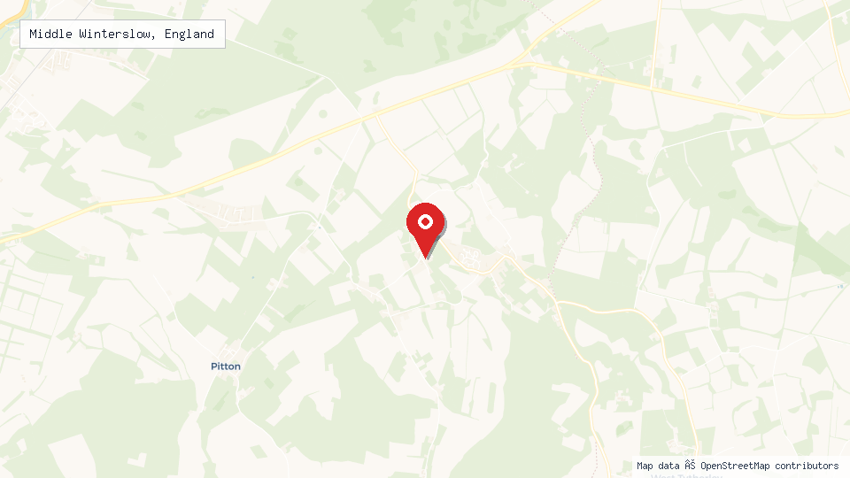 Street map of Middle Winterslow, England with location pin