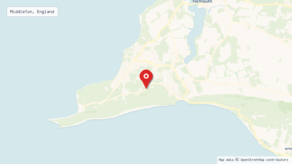 Street map of Middleton, England with location pin