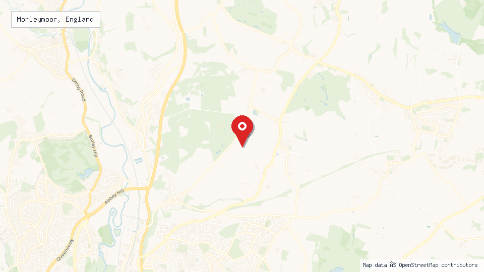 Street map of Morleymoor, England with location pin