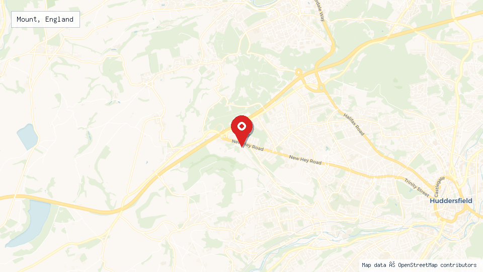 Street map of Mount, England with location pin