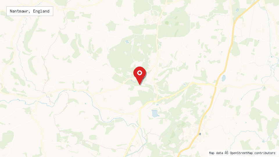 Street map of Nantmawr, England with location pin