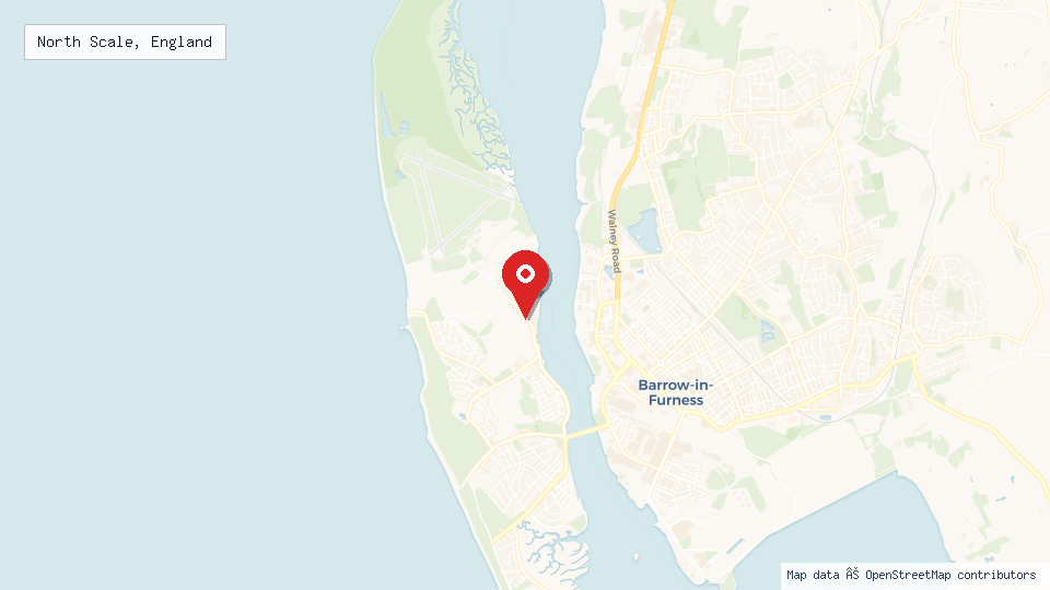Street map of North Scale, England with location pin