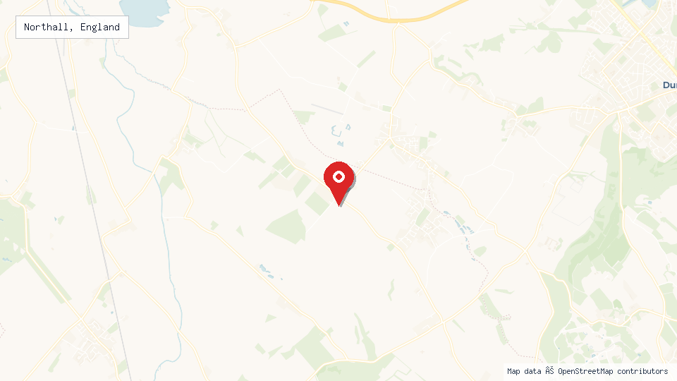 Street map of Northall, England with location pin