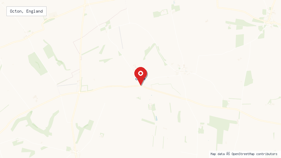 Street map of Octon, England with location pin