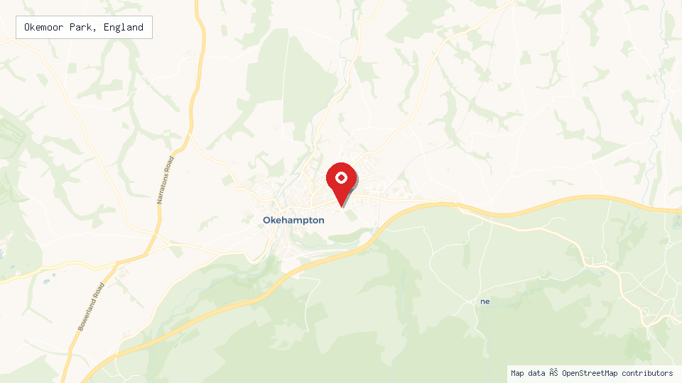 Street map of Okemoor Park, England with location pin