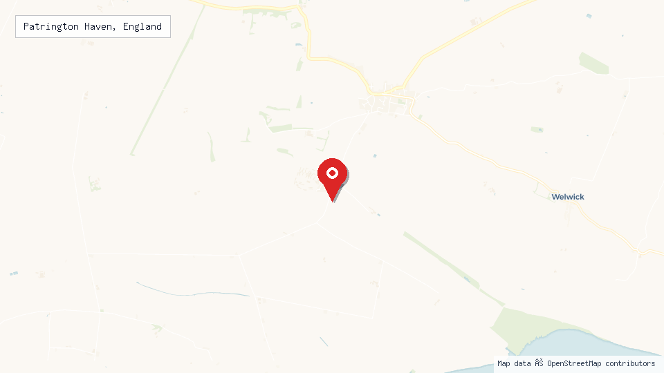 Street map of Patrington Haven, England with location pin
