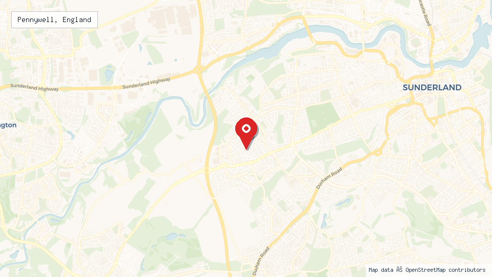 Street map of Pennywell, England with location pin