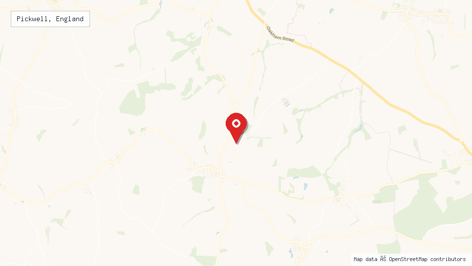 Street map of Pickwell, England with location pin