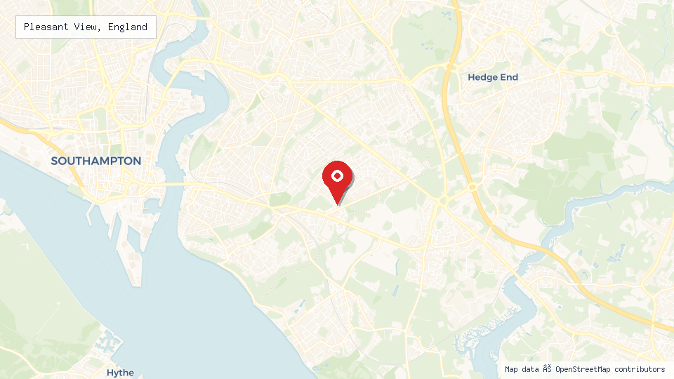 Street map of Pleasant View, England with location pin
