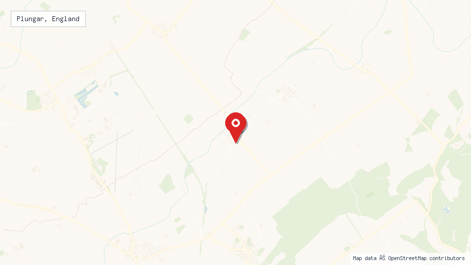 Street map of Plungar, England with location pin