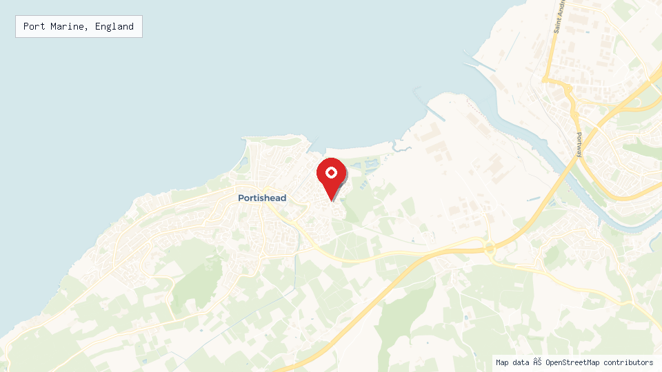Street map of Port Marine, England with location pin