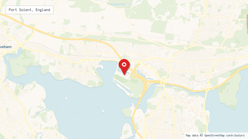 Street map of Port Solent, England with location pin