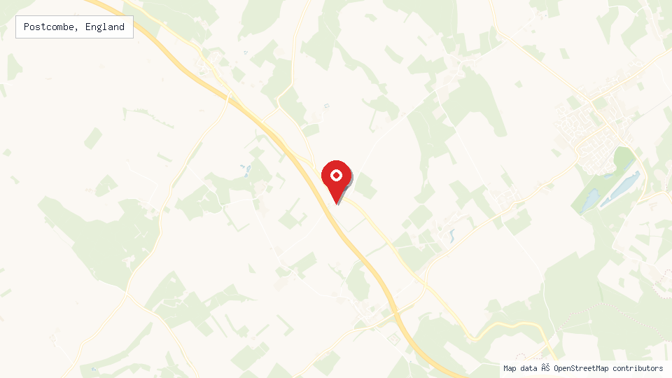 Street map of Postcombe, England with location pin