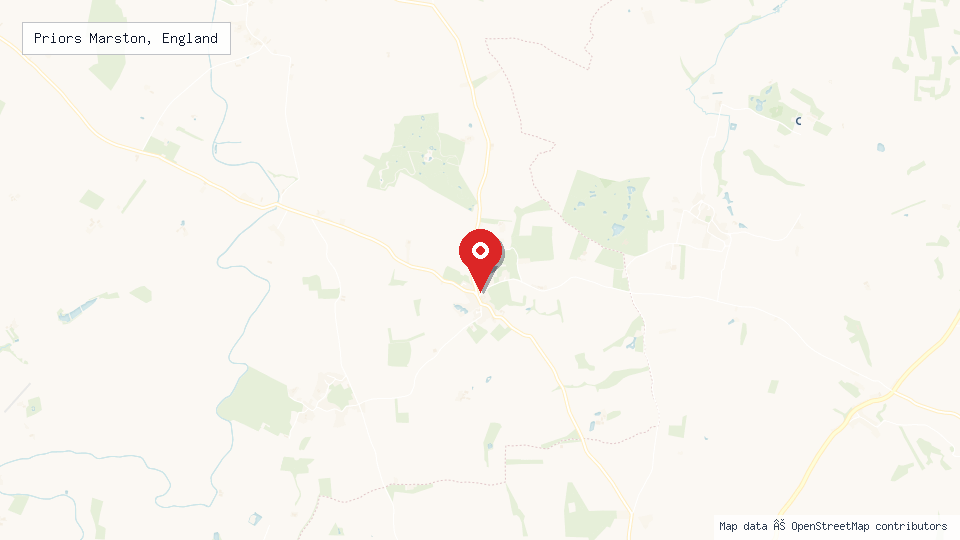 Street map of Priors Marston, England with location pin