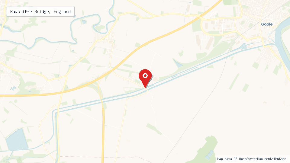 Street map of Rawcliffe Bridge, England with location pin